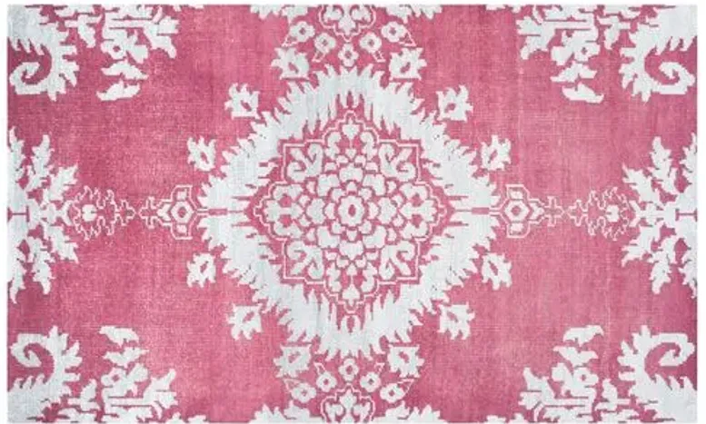 Johanna Hand-Knotted Rug - Fuchsia - Pink - Pink