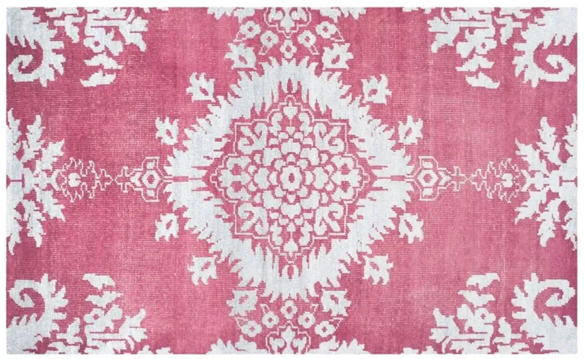 Johanna Hand-Knotted Rug - Fuchsia - Pink - Pink