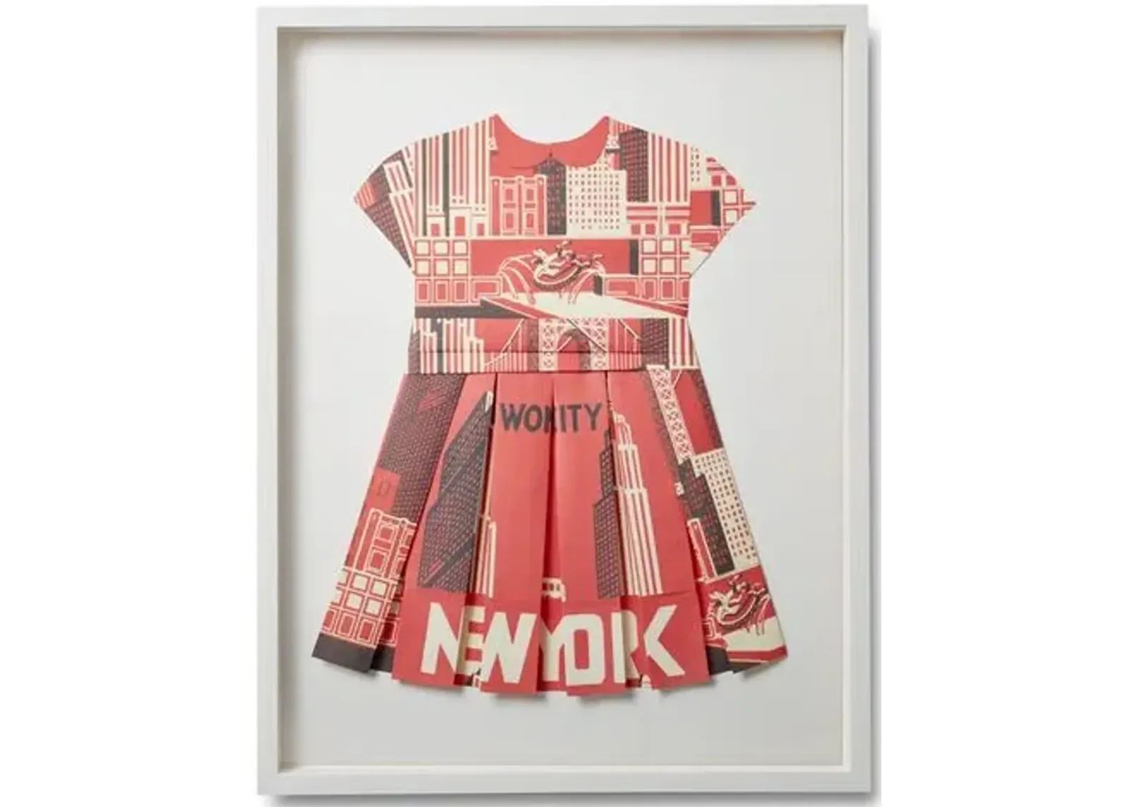 Folded Paper Dress - New York - Dawn Wolfe Design - Red