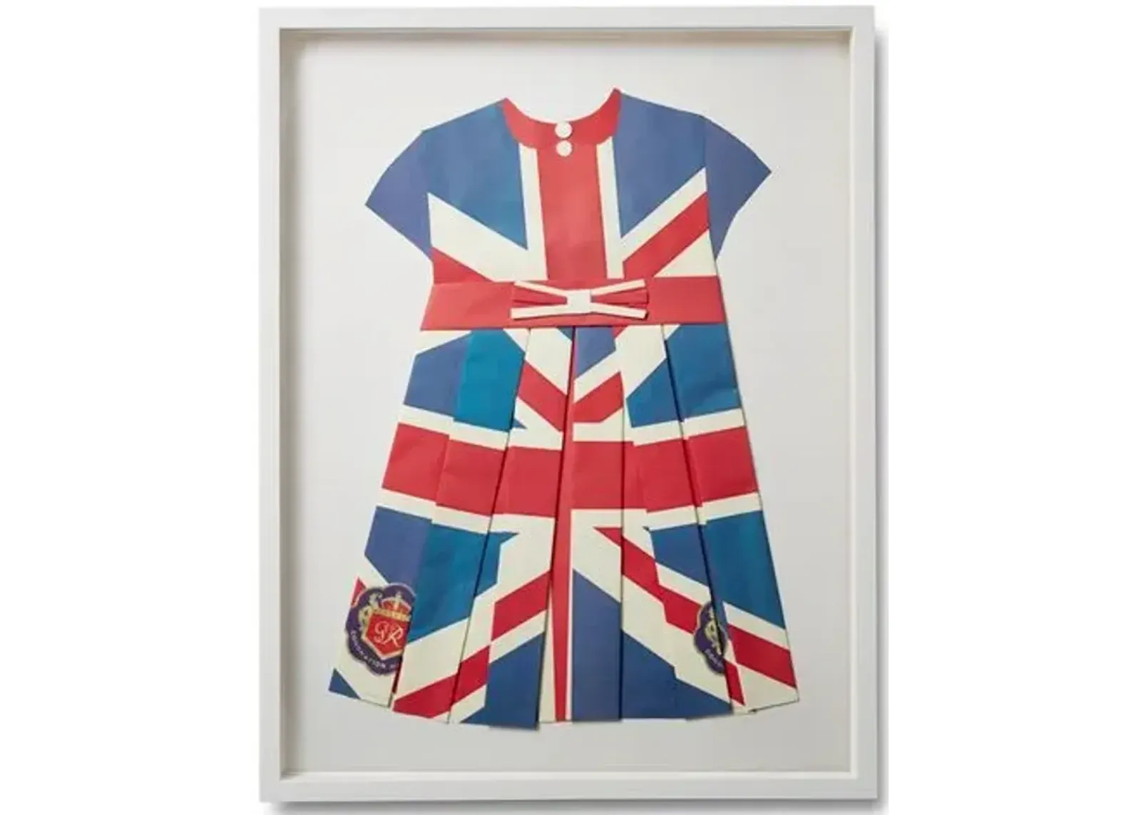 Folded British Flag Dress - Dawn Wolfe Design - Gray