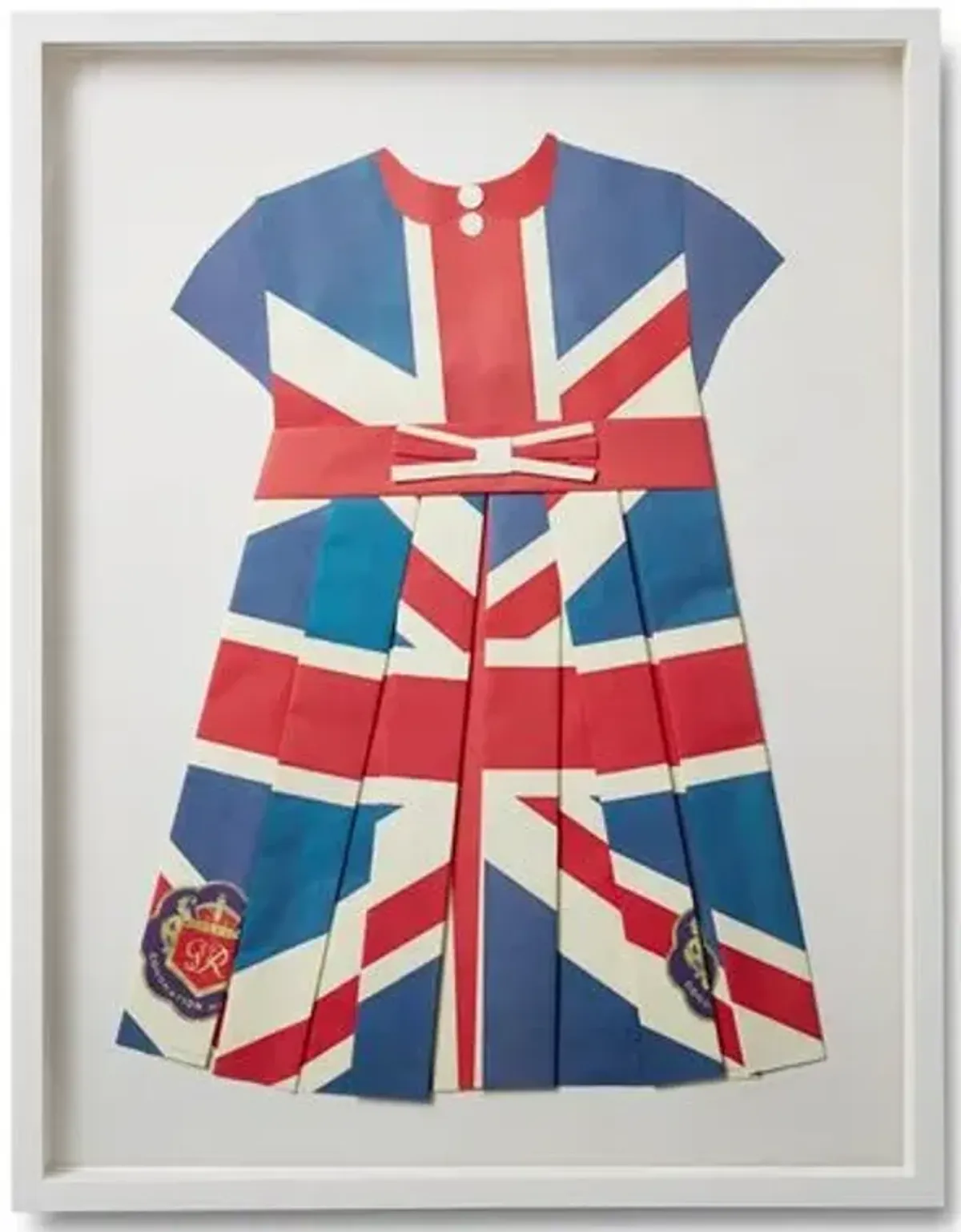 Folded British Flag Dress - Dawn Wolfe Design - Gray