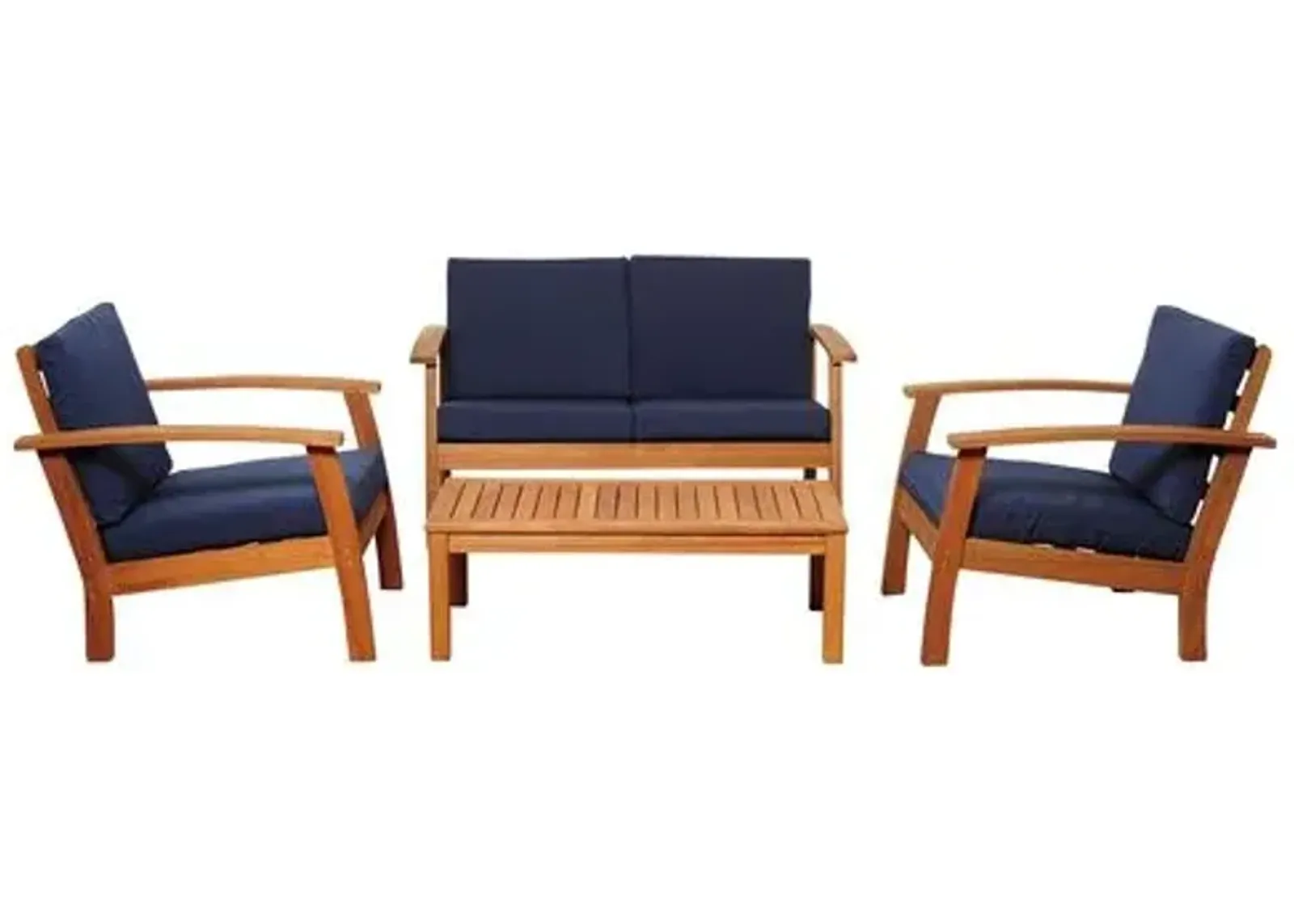 Mitt Eucalyptus 4-Pc Outdoor Conversation Set - Blue