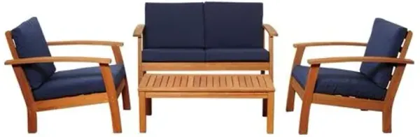 Mitt Eucalyptus 4-Pc Outdoor Conversation Set - Blue