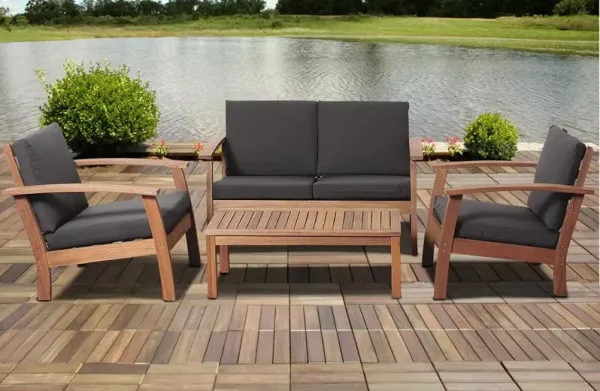 Jill 4-Pc Conversation Set, Black