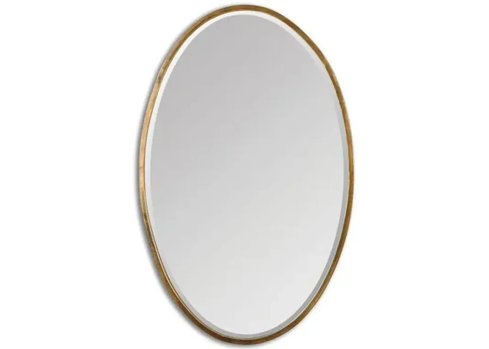 Lane Oval Wall Mirror - Antiqued Gold