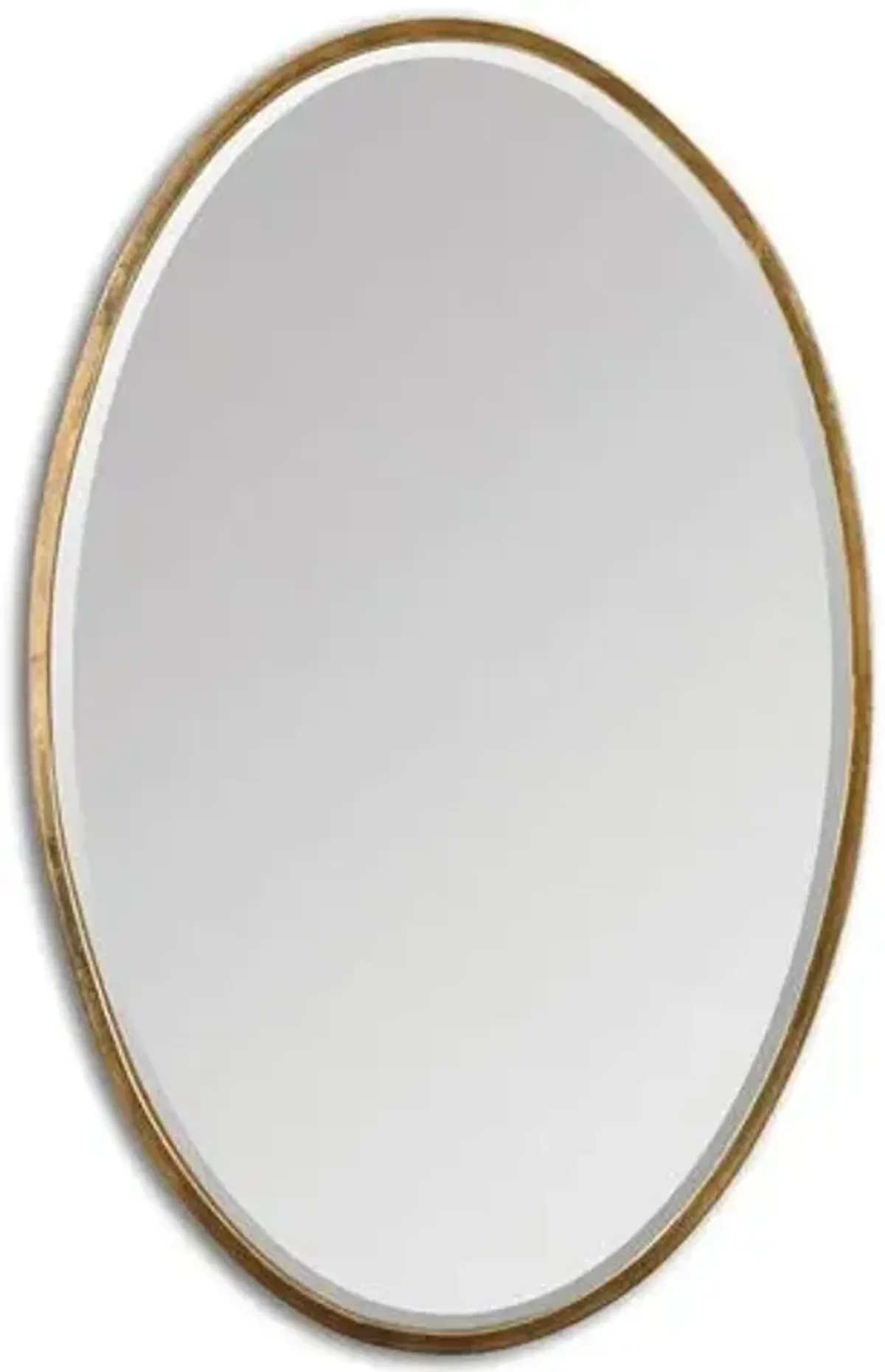 Lane Oval Wall Mirror - Antiqued Gold