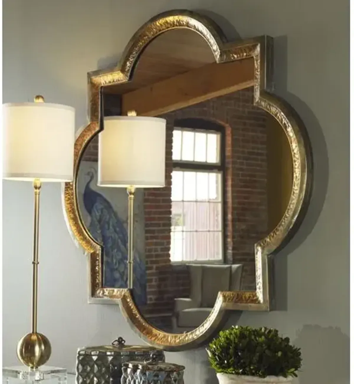 Quatrefoil Wall Mirror - Gold Leaf