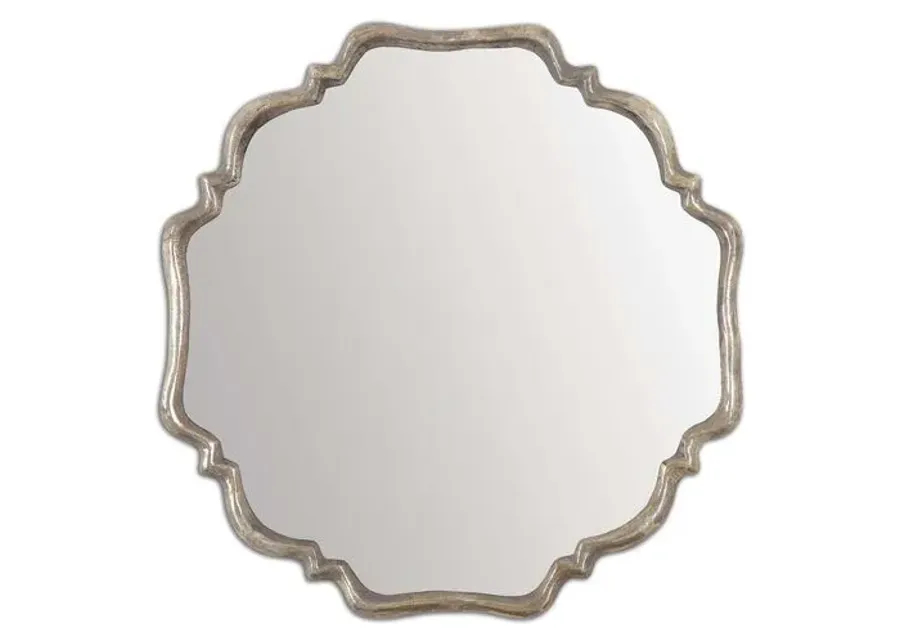 Cayla Wall Mirror - Oxidized Silver