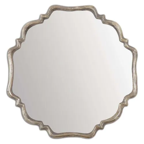 Cayla Wall Mirror - Oxidized Silver