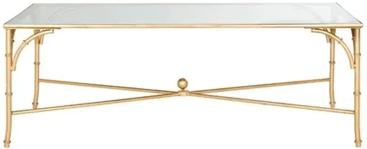 Dru Coffee Table - Gold - Clear