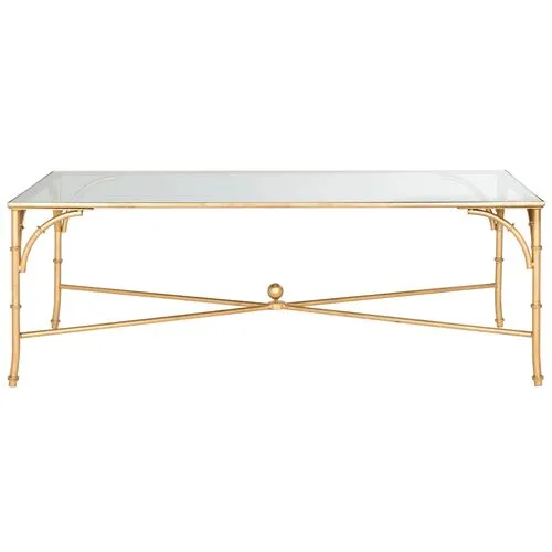 Dru Coffee Table - Gold - Clear