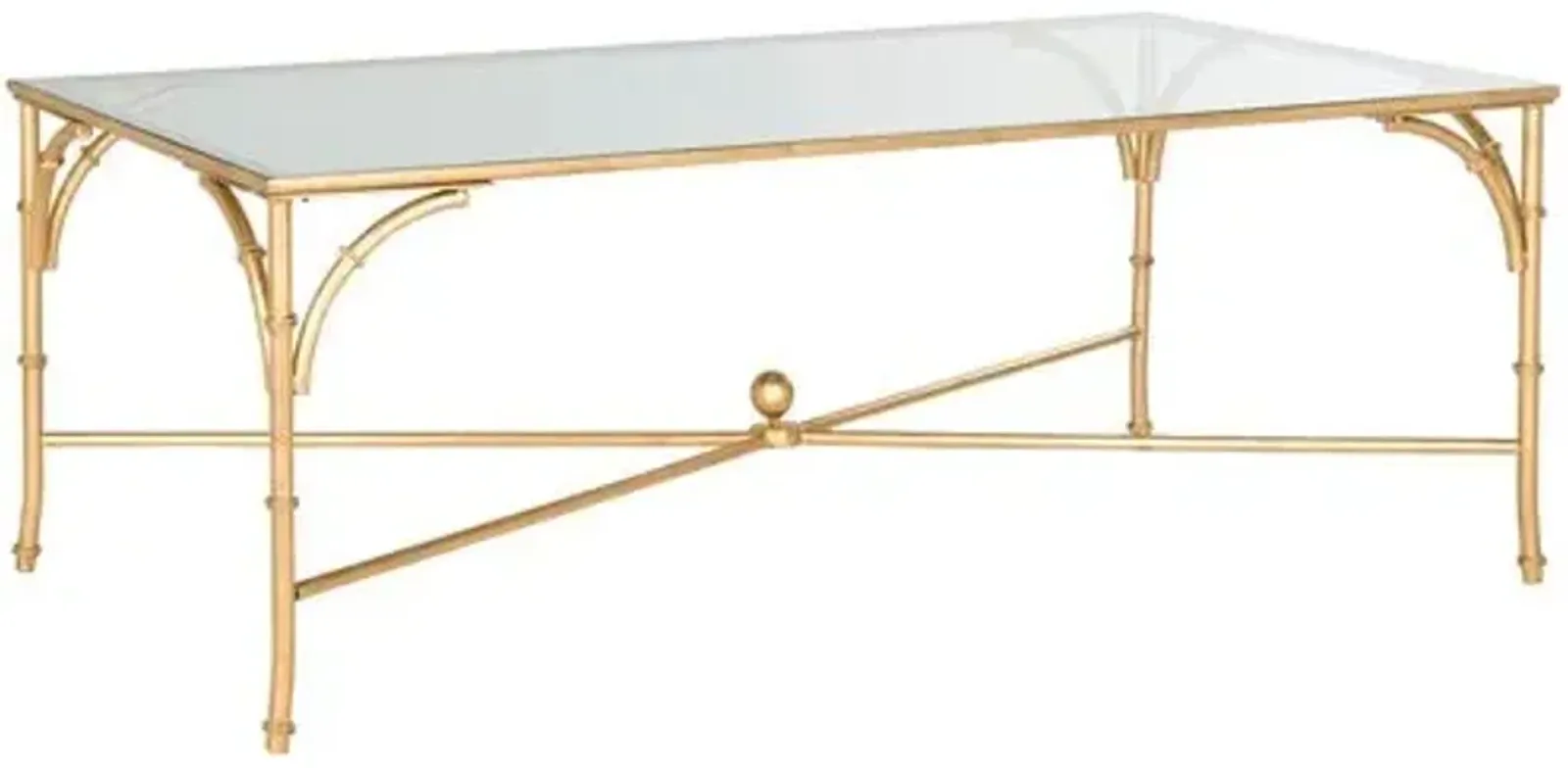 Dru Coffee Table - Gold - Clear