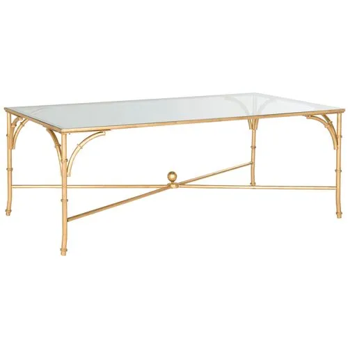 Dru Coffee Table - Gold - Clear