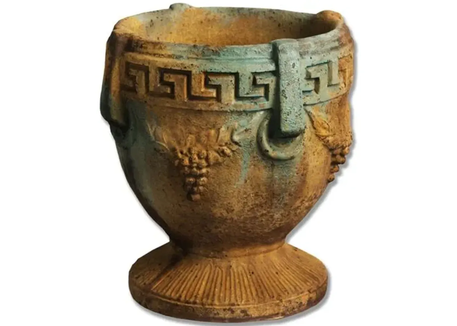 19" Grecian Outdoor Urn - Deep Sea - Brown