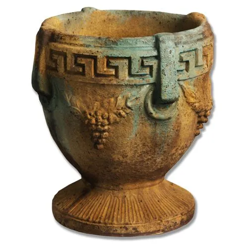 19" Grecian Outdoor Urn - Deep Sea - Brown