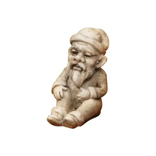 8" Gnome Sitting - Cathedral White - Beige