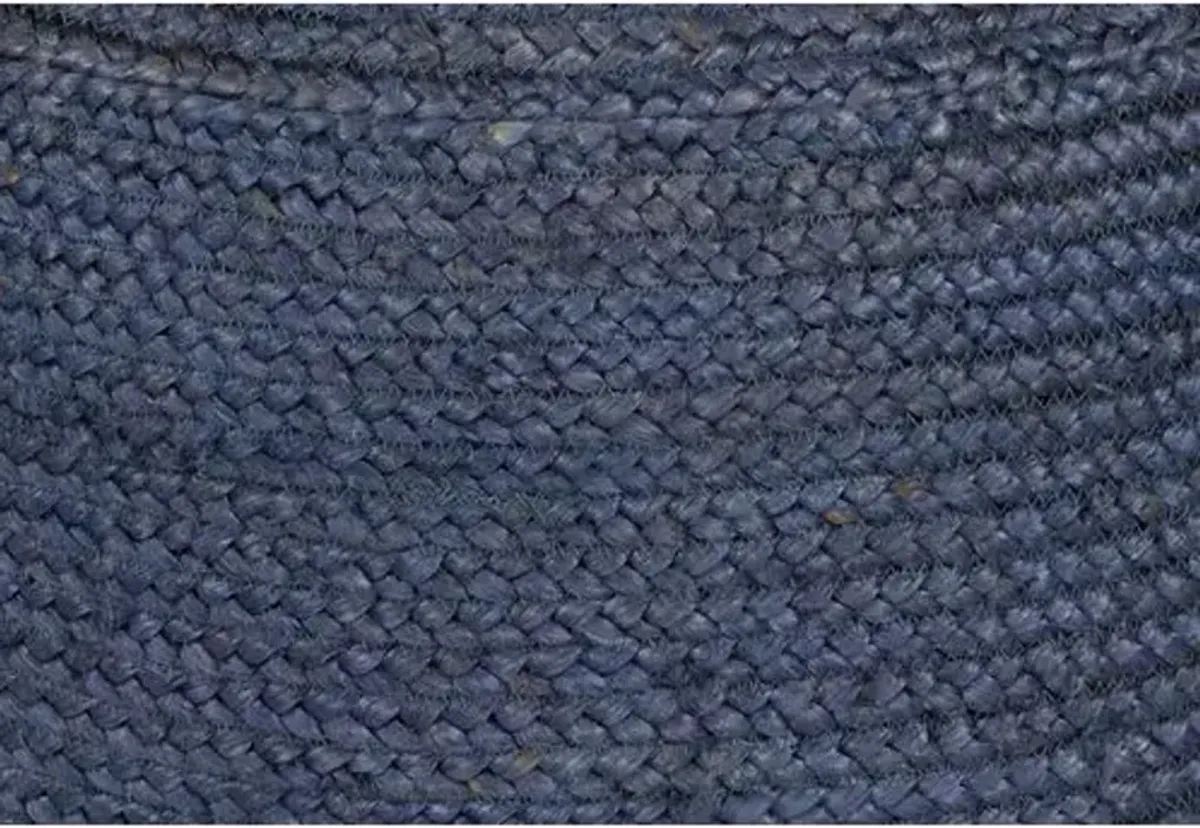 Anita Jute Pouf - Navy - Blue