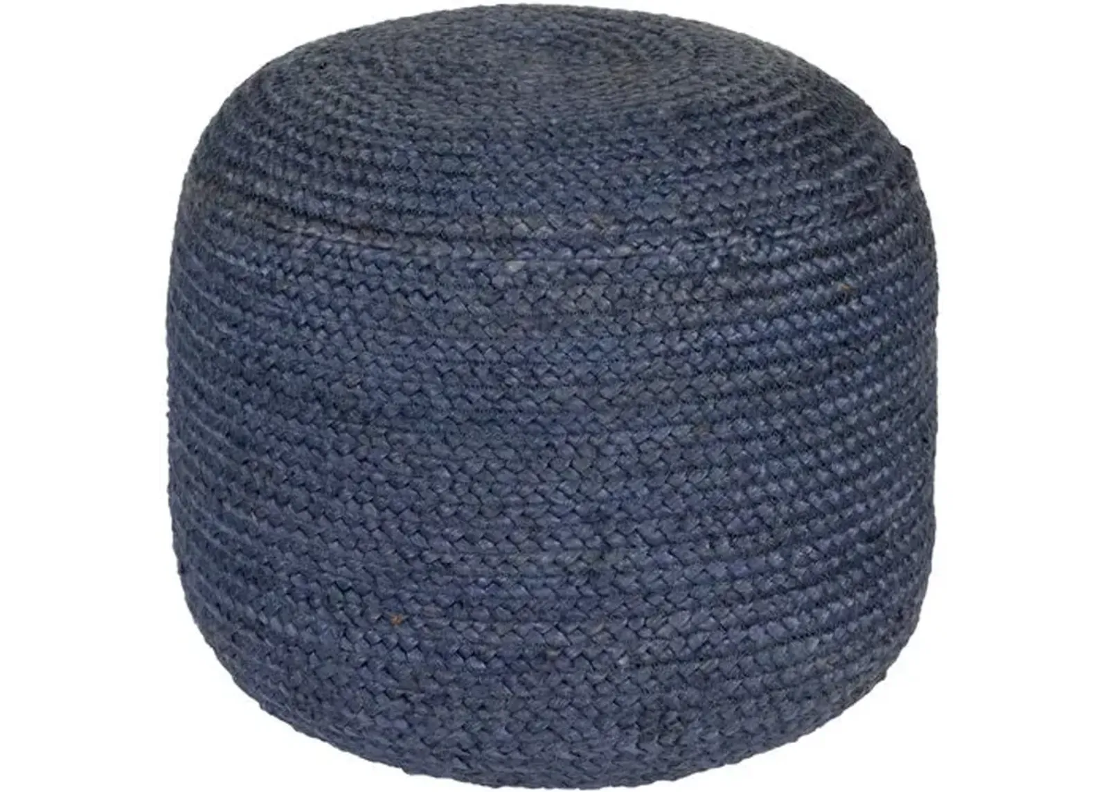 Anita Jute Pouf - Navy - Blue