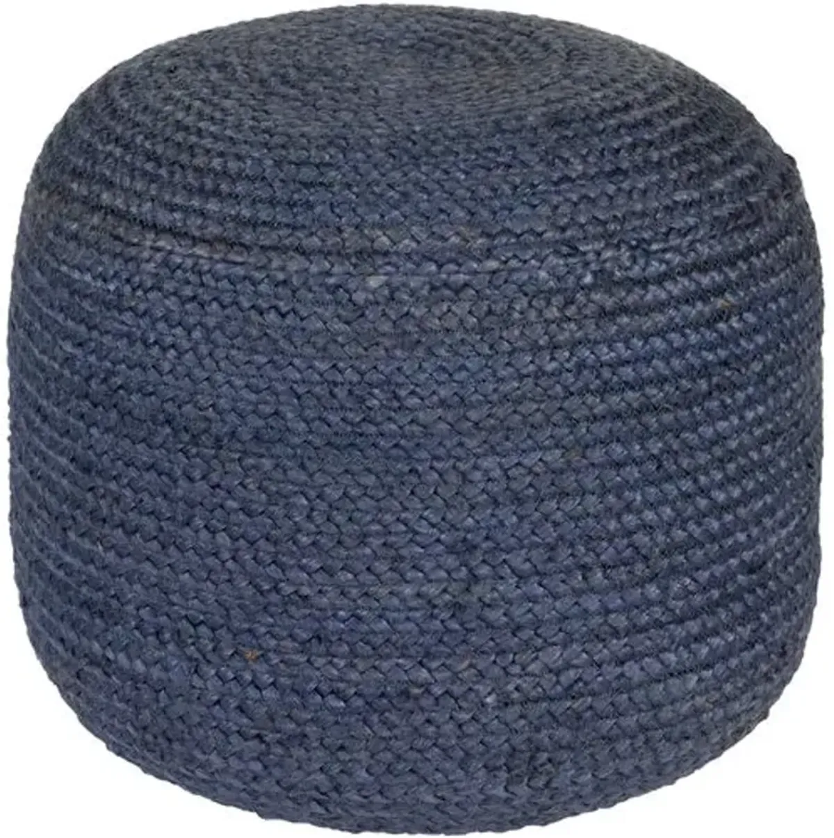 Anita Jute Pouf - Navy - Blue