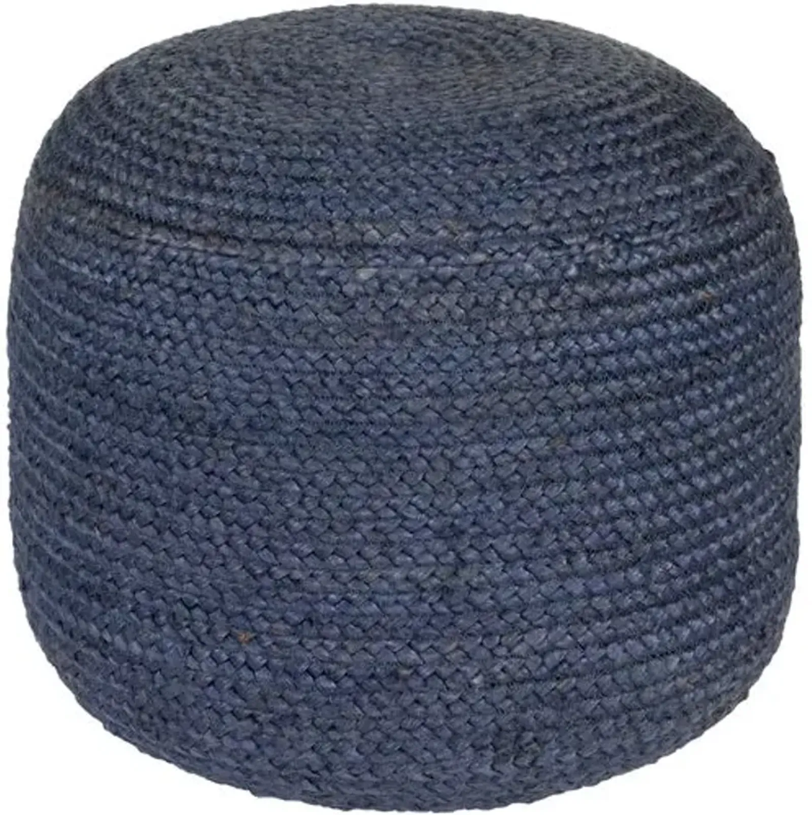 Anita Jute Pouf - Navy - Blue