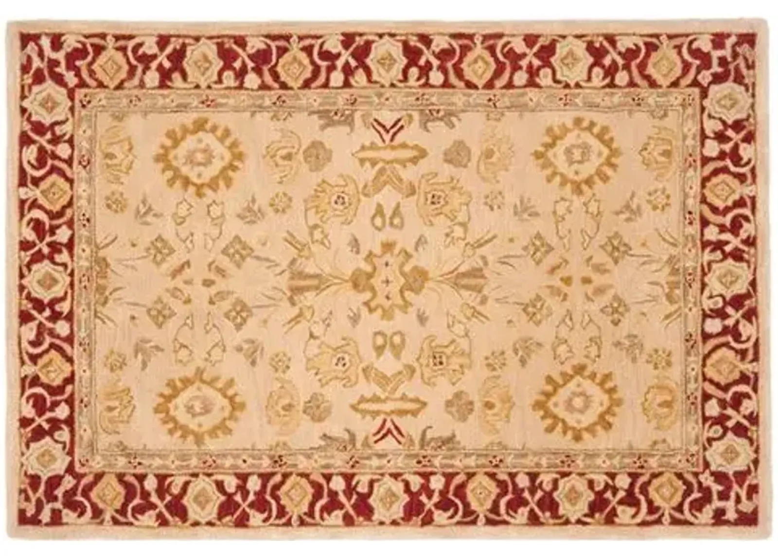 Beatrice Rug - Ivory/Red - Beige - Beige