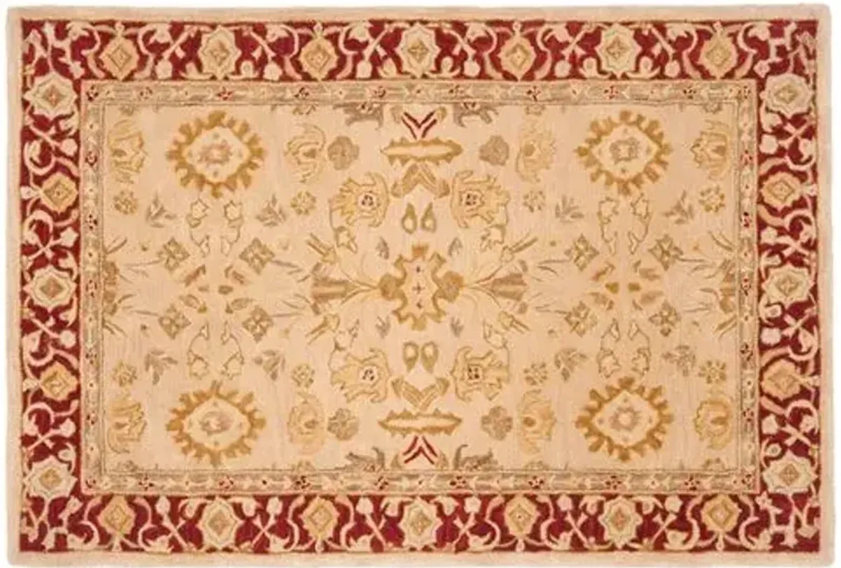 Beatrice Rug - Ivory/Red - Beige - Beige