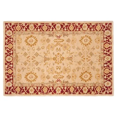 Beatrice Rug - Ivory/Red - Beige - Beige