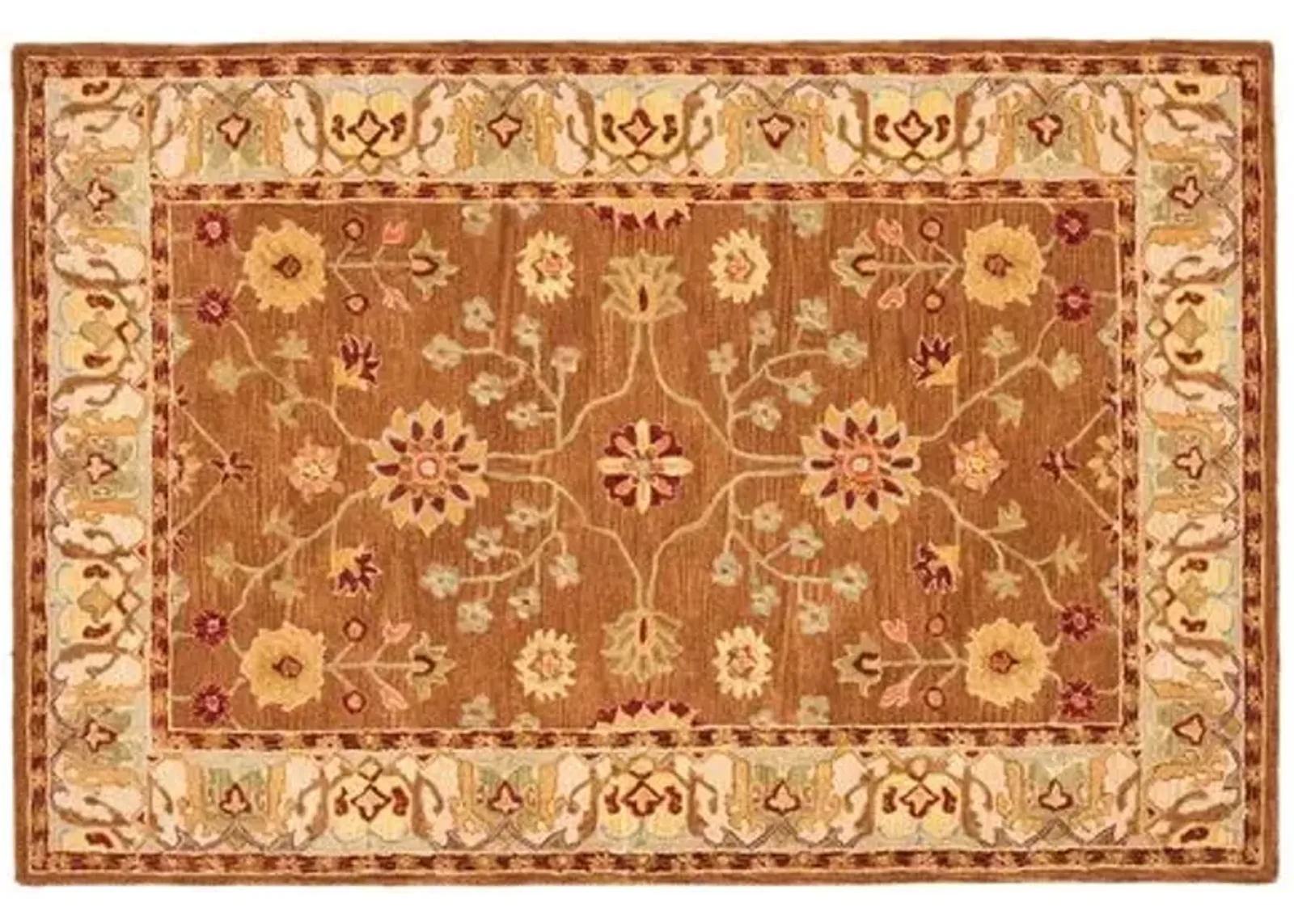 Millennium Rug - Tan/Ivory - Orange - Orange