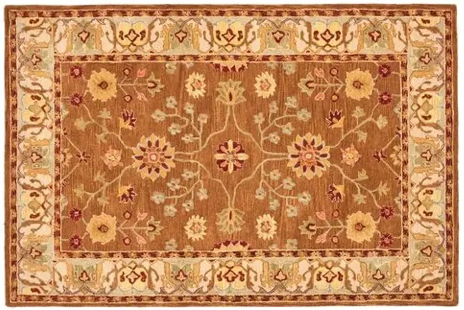 Millennium Rug - Tan/Ivory - Orange - Orange