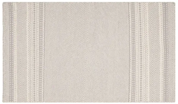 Unai Kilim Dhurrie Rug, Gray