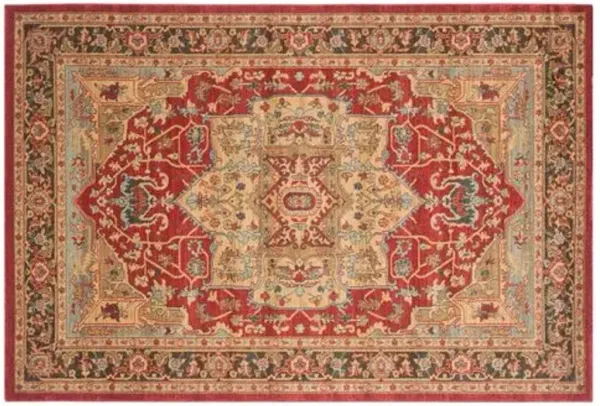 Avila Rug - Natural/Navy - Red - Red