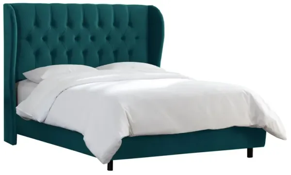 Reed Velvet Wingback Bed