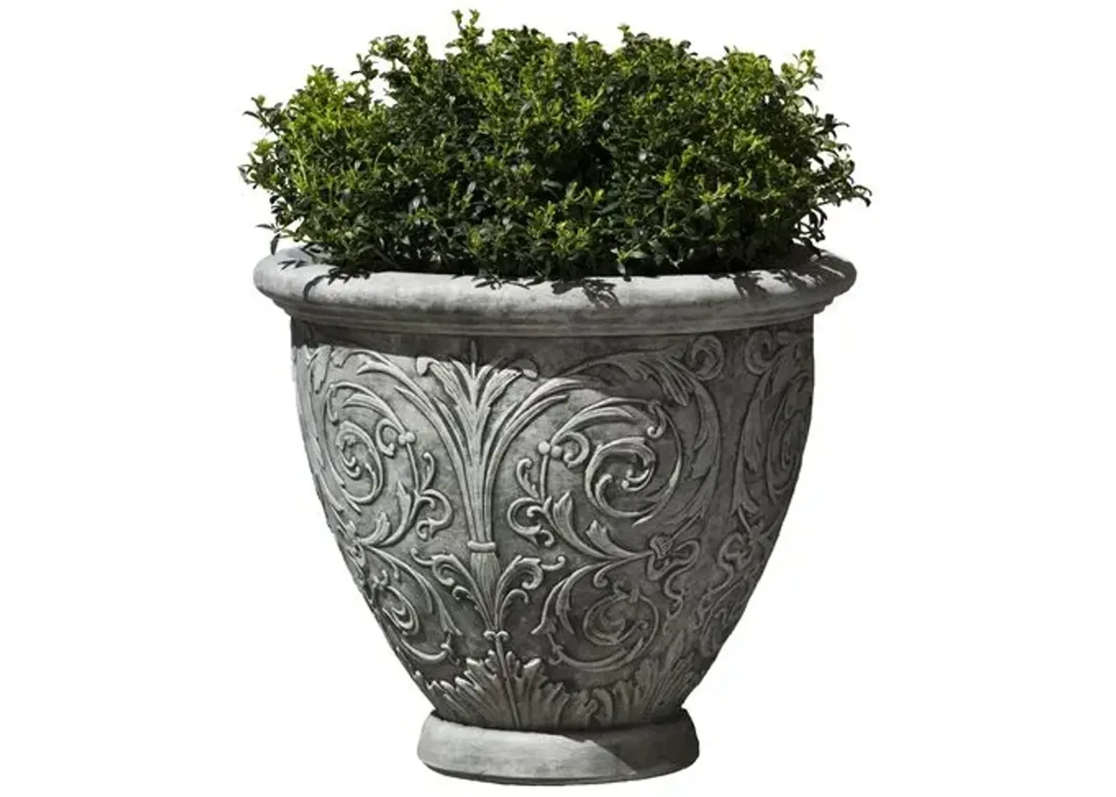 18" Arabesque Outdoor Planter - Alpine Stone - Campania International - Gray - 17.5" x 15"