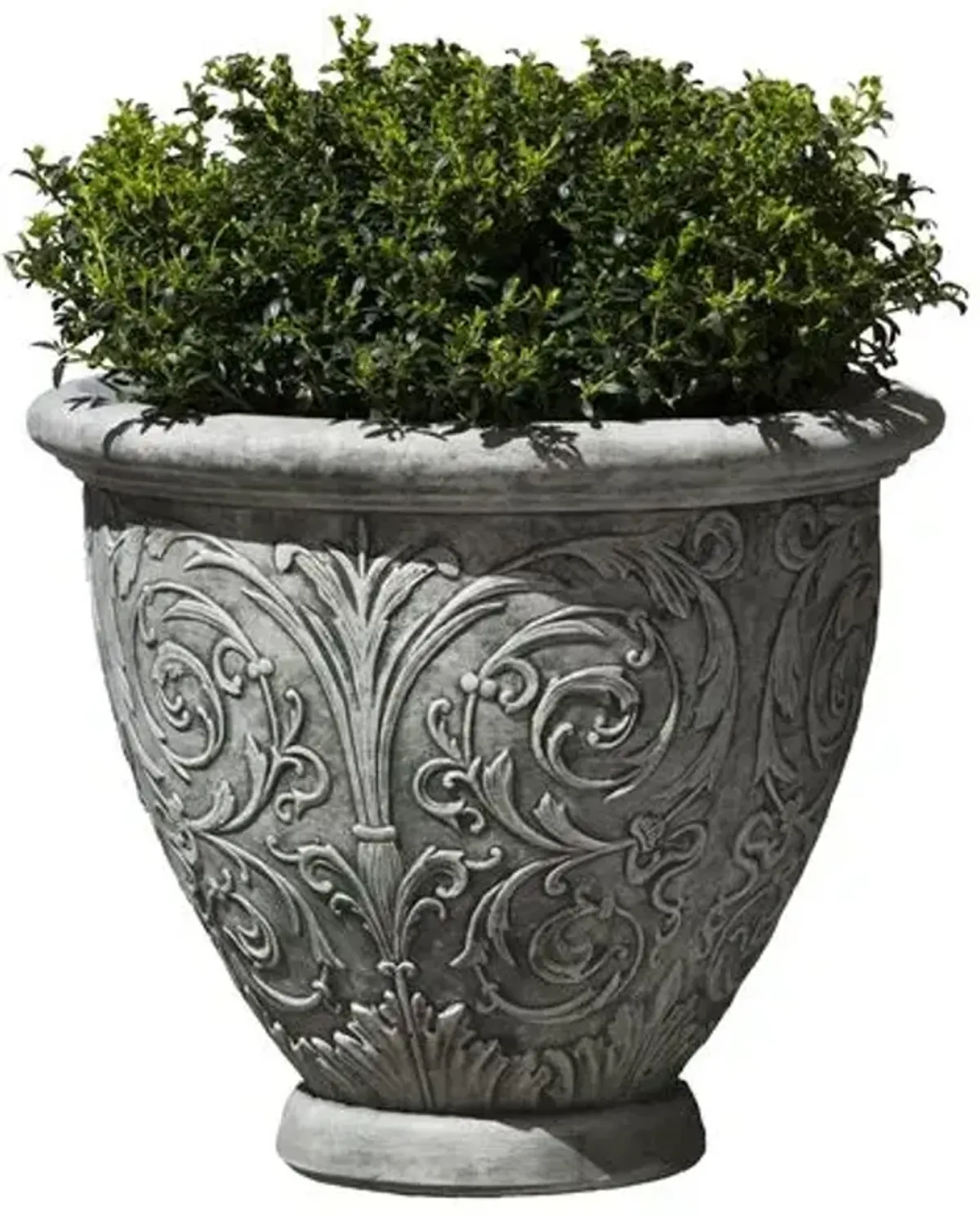 18" Arabesque Outdoor Planter - Alpine Stone - Campania International - Gray - 17.5" x 15"