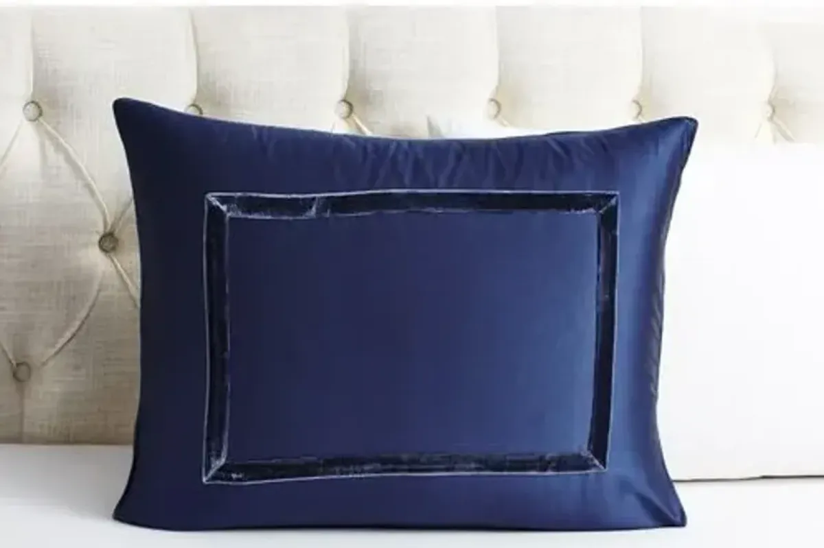 Velvet Collection Sham - Indigo - Kumi Kookoon - Blue