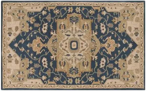 Kalle Rug - Navy/Beige - Beige