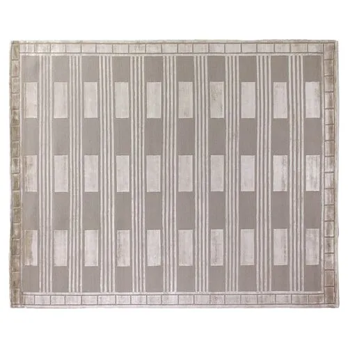 Metro Stripe Velvet Rug - Light Beige - Exquisite Rugs - Beige