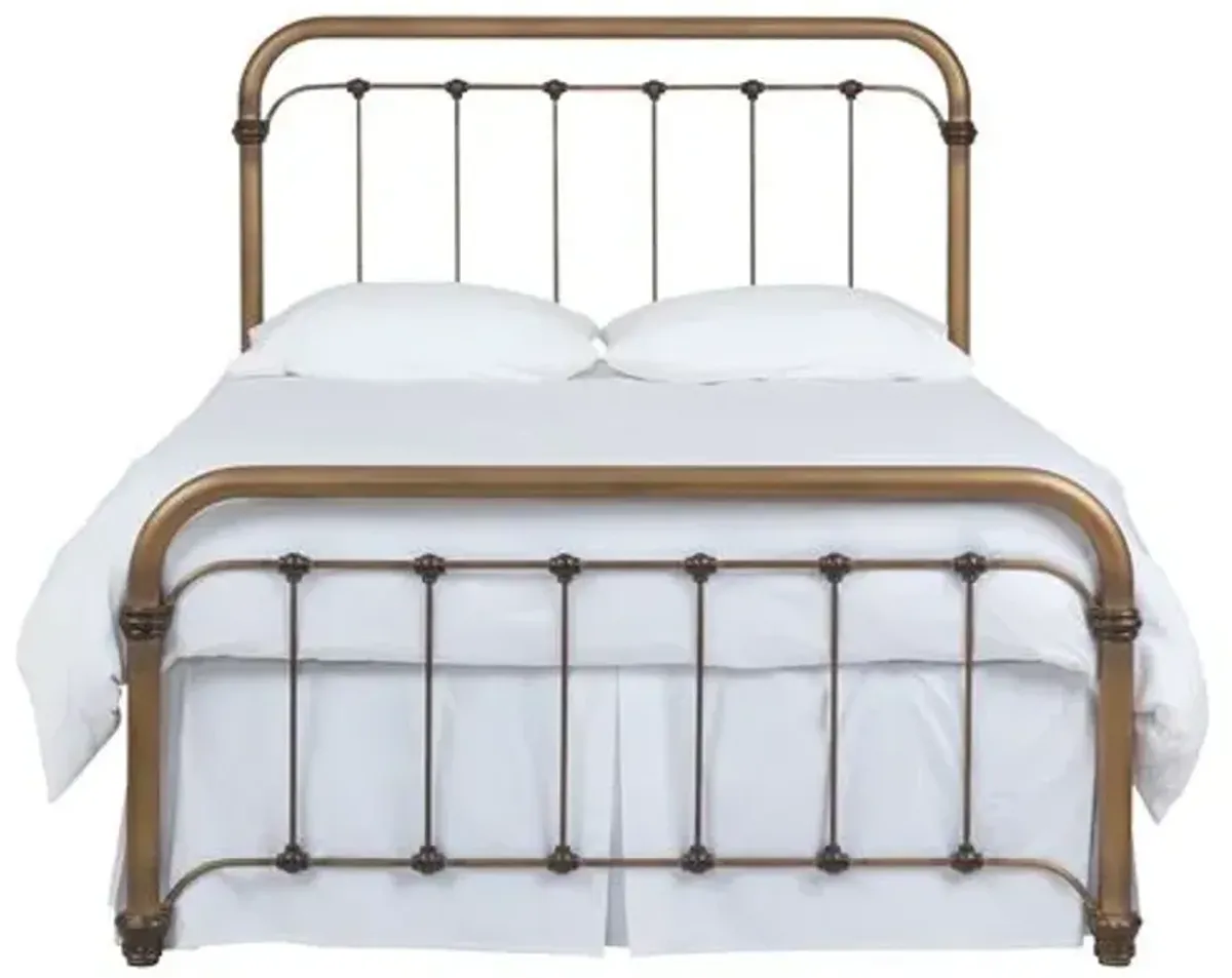 Alyssa Bed - Brass - Gold