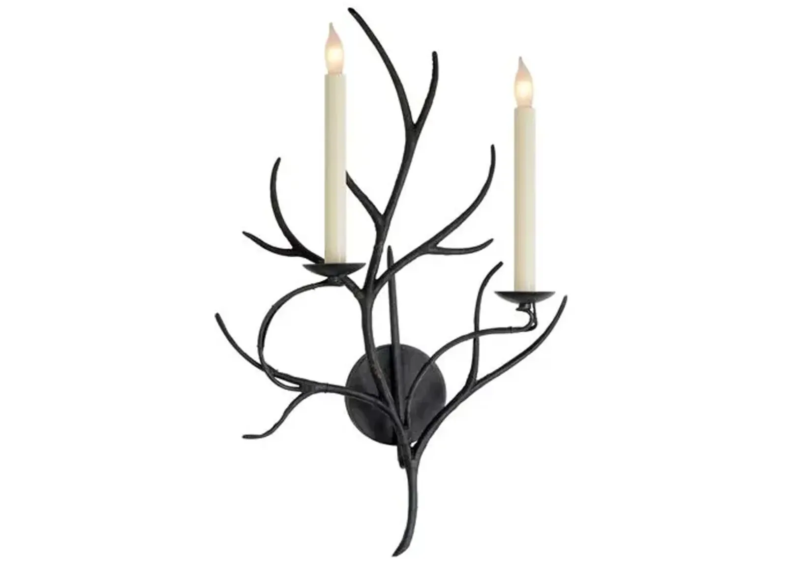 Visual Comfort - Branch Sconce - Aged Iron - Black