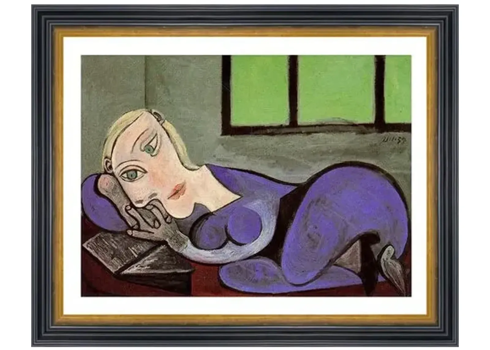 Painting - Picasso - Femme Couchée Lisant - 1939 - Munn Works - Purple