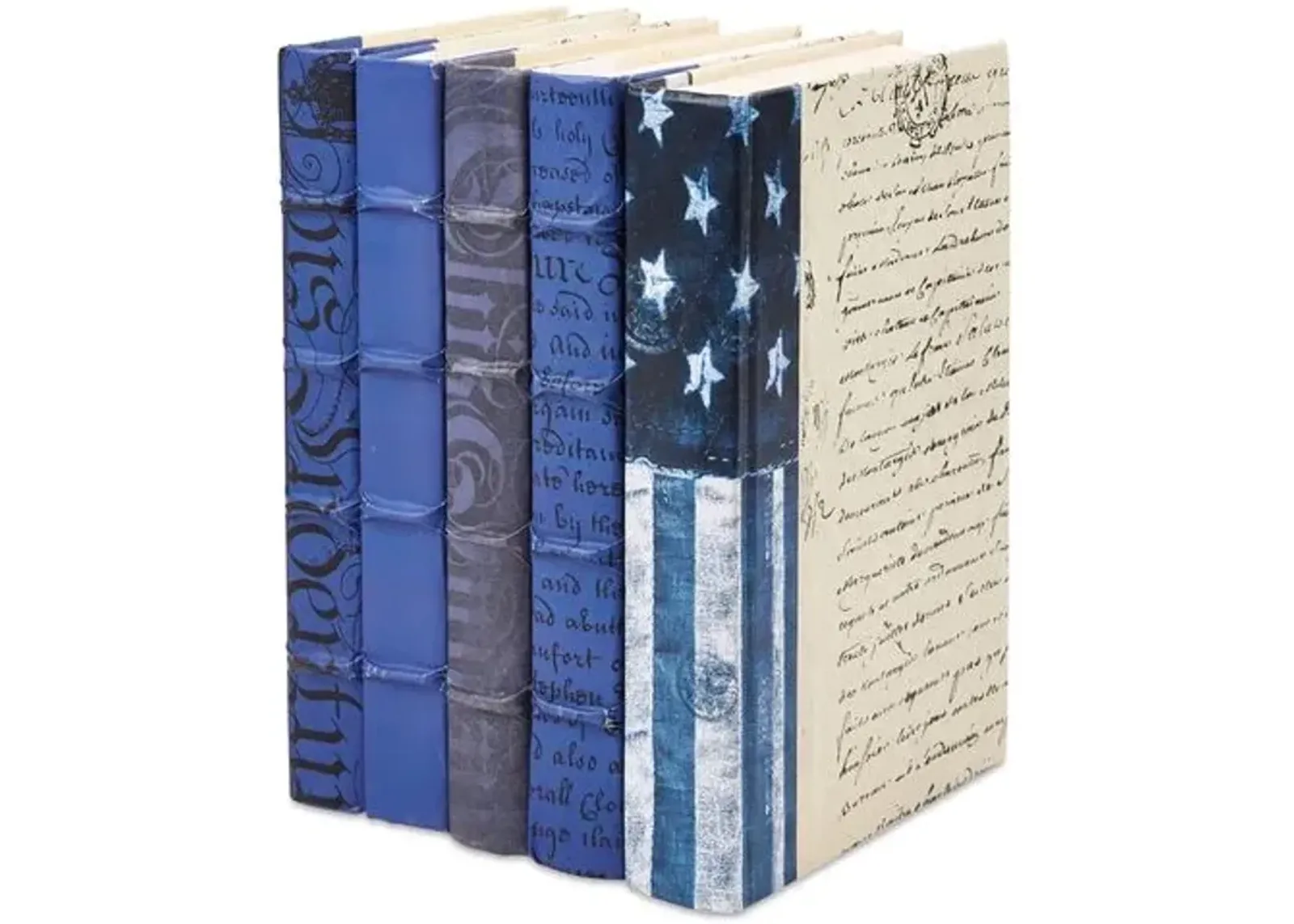 Set of 5 Designer Books - Dark Blue