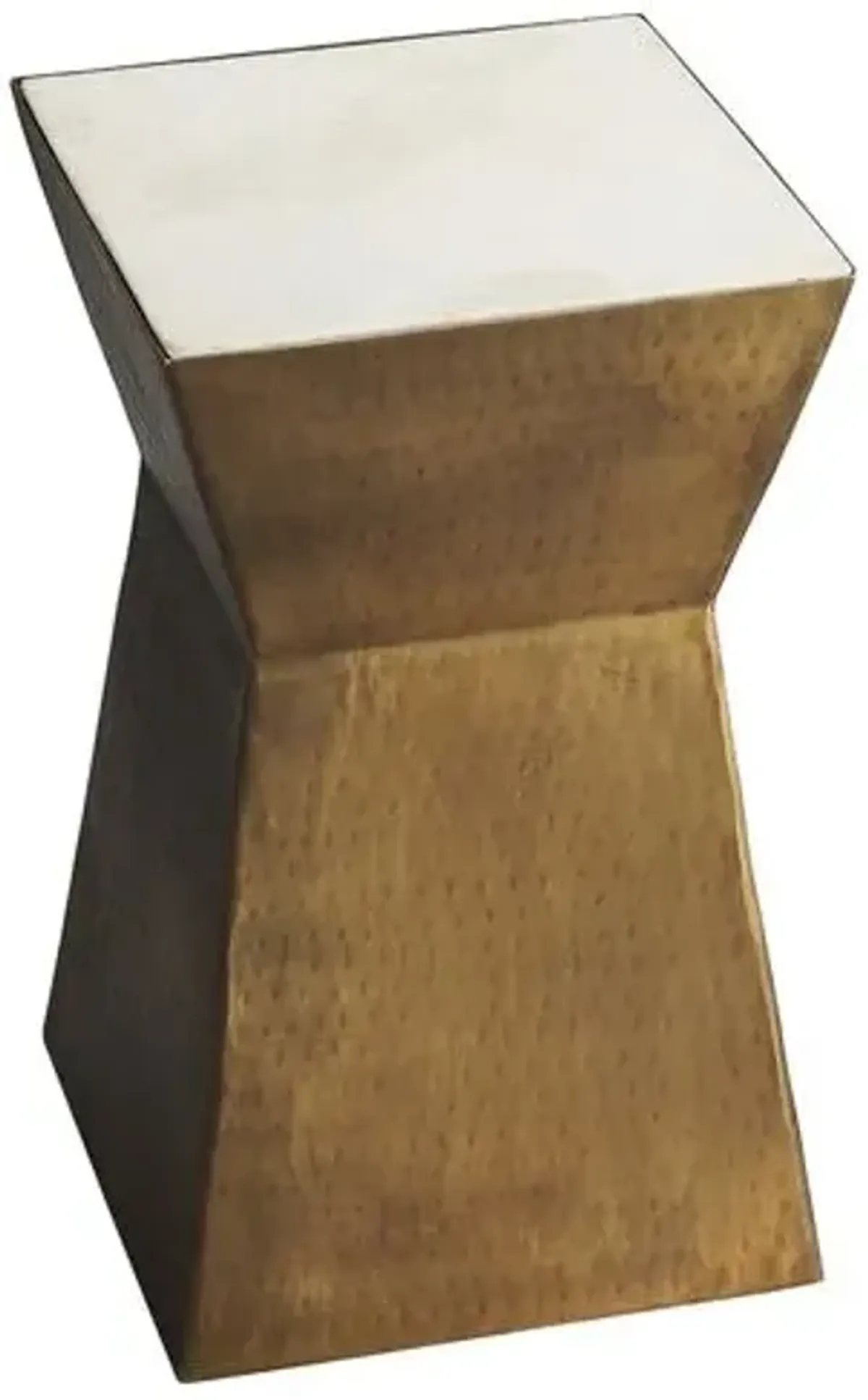 Eva Side Table - Brass/Marble - Gold