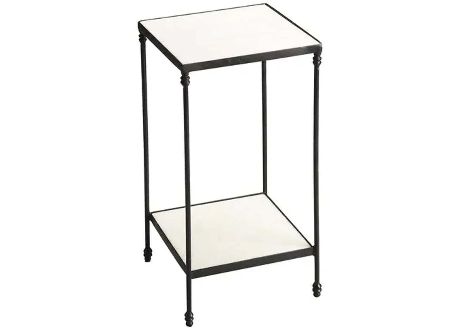 Jennifer Side Table - Bronze - White