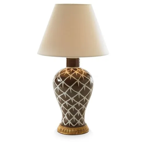 Chicken Feather Table Lamp - Brown - Bunny Williams Home