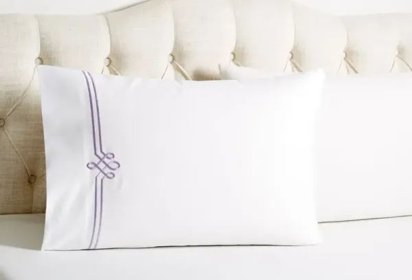 Set of 2 Loop Embroidered Pillowcases - Hamburg House