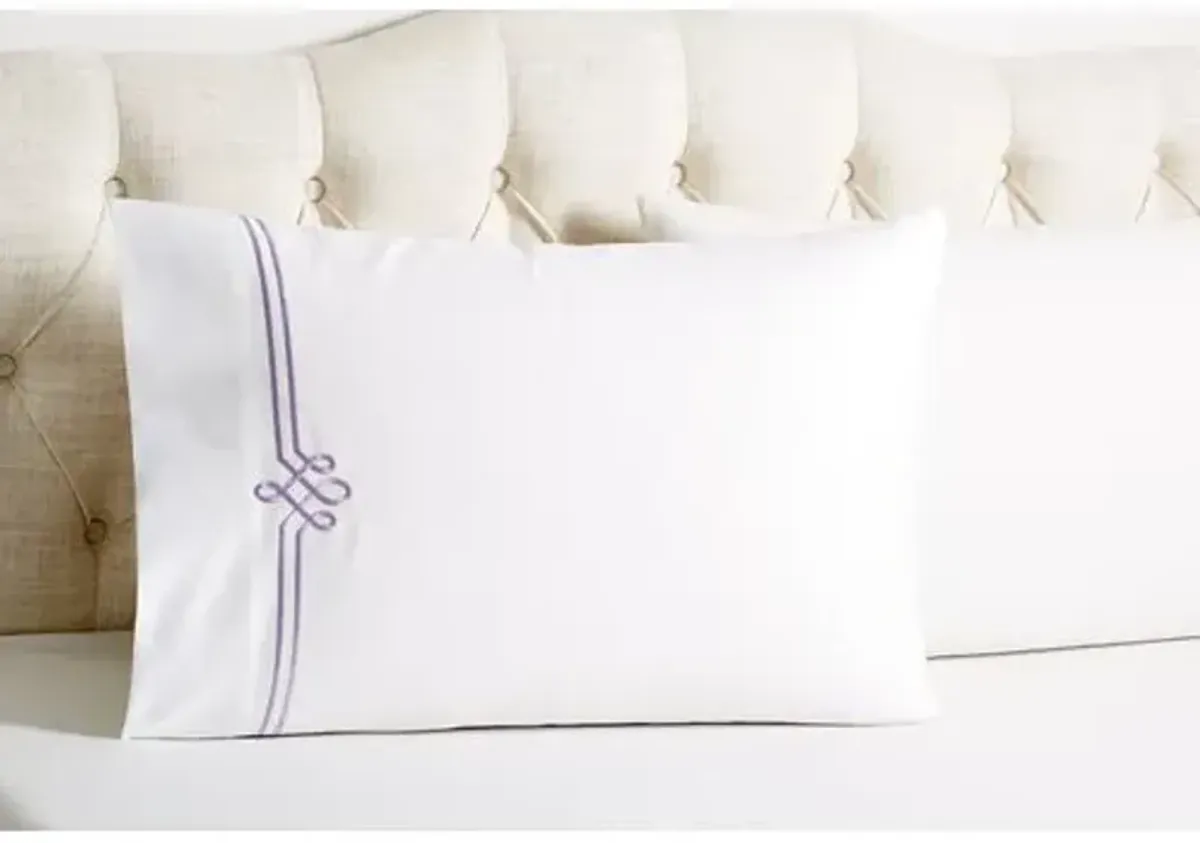 Set of 2 Loop Embroidered Pillowcases - Hamburg House