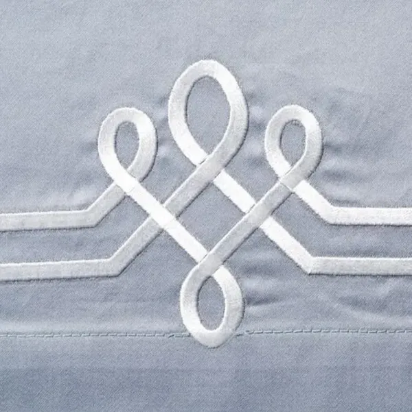 Set of 2 Loop Embroidered Pillowcases - Hamburg House