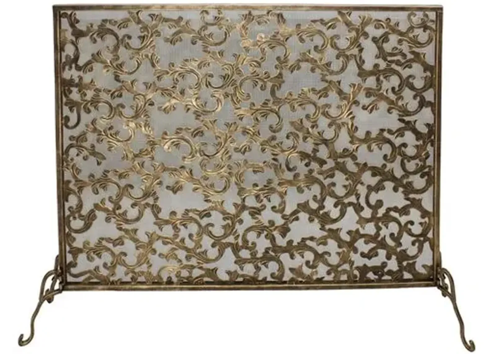 31" Messina Fire Screen - Gold