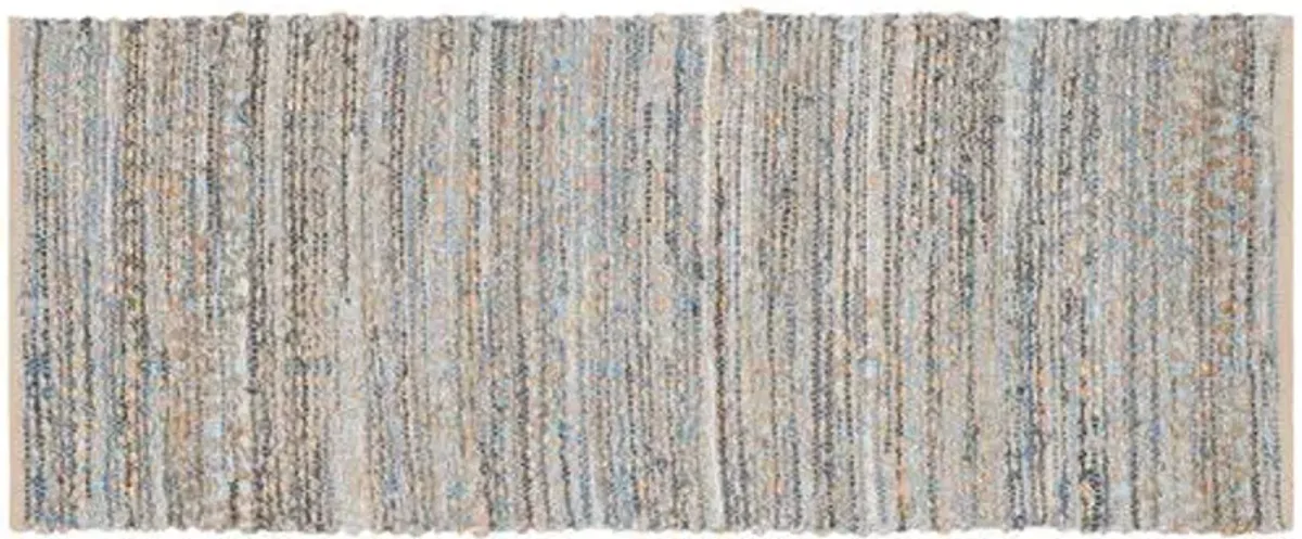 Capshaw Flat-Weave Rug - Natural/Blue - Blue