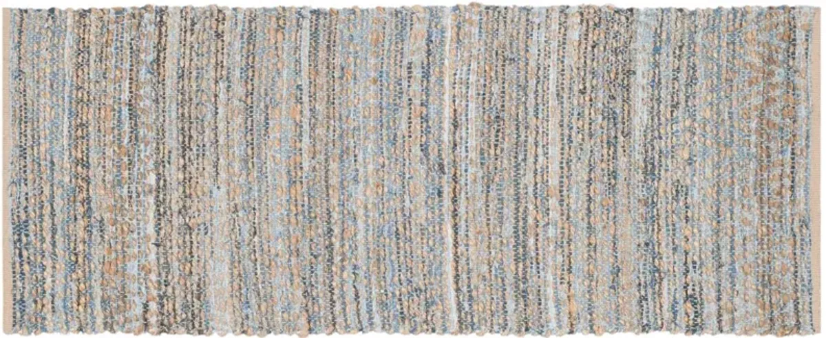 Capshaw Flat-Weave Rug - Natural/Blue - Blue